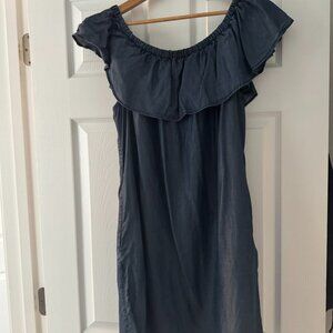Tommy Bahama Women’s Chambray Off-The-Shoulder Ruffle Top Dress - Size XL